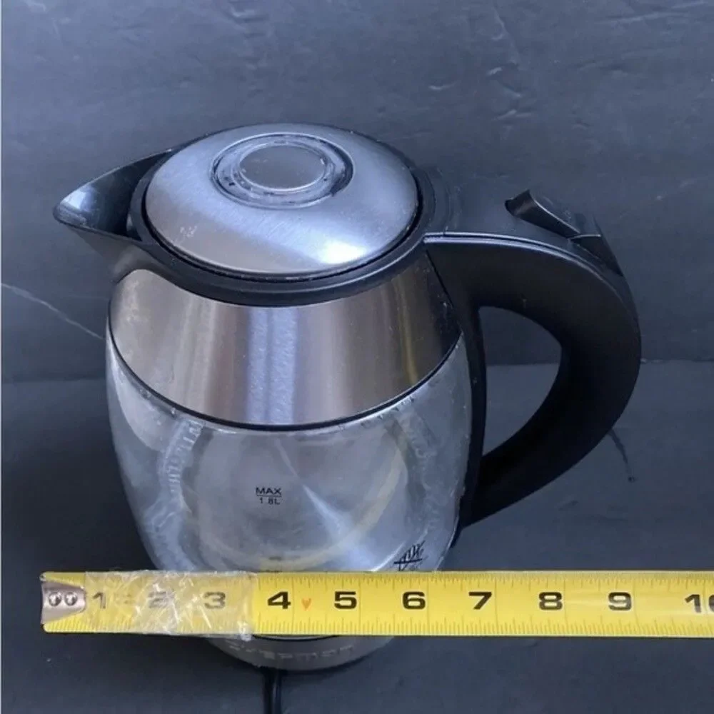 CHEFMAN Electric Cordless Glass Digital Kettle RJ11-17-TI 1.8L